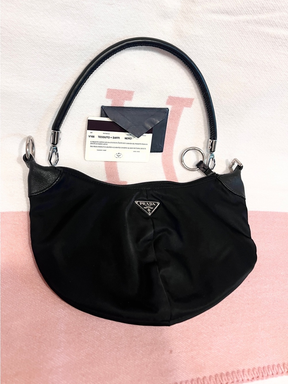 Prada⭐️🌟Black Nylon Shoulder Hobo with Silver Hardware! - Picture 5 of 16